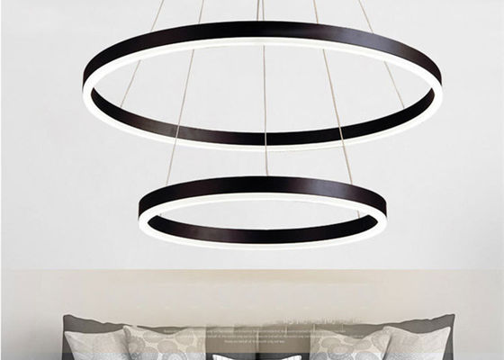 Het Acrylaluminium Modern Cirkelring chandelier van het verlichtingsgebied 25m2