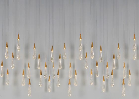 LEIDENE Waterdaling Modern Crystal Drop Lamp voor Creatieve Restaurantbar