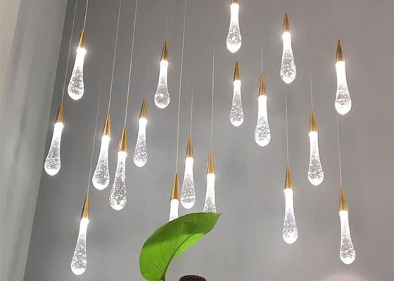 LEIDENE Waterdaling Modern Crystal Drop Lamp voor Creatieve Restaurantbar