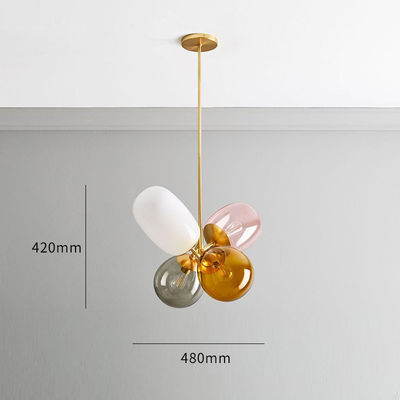 Eenvoudige Creatieve Ballonlengte 48cm de Gekleurde Lichten van de Glastegenhanger