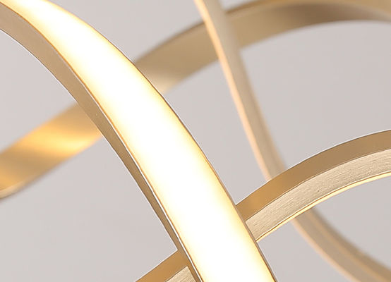 Het acrylijzer Gouden Modern Ring Light van de Lampekapmacht 33w 50w 69w