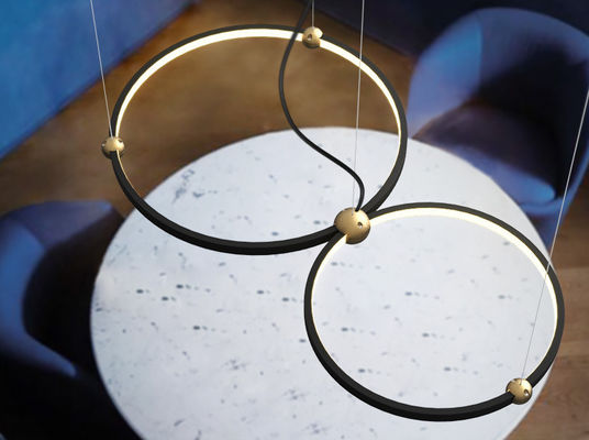 Aluminium Acrylcirkel 300mm 400mm 500mm Ring Pendant Ceiling Light