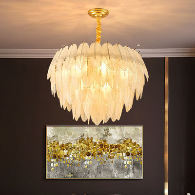 E14 het Dineren Veer Gouden Crystal Pendant Light Modern Hanging