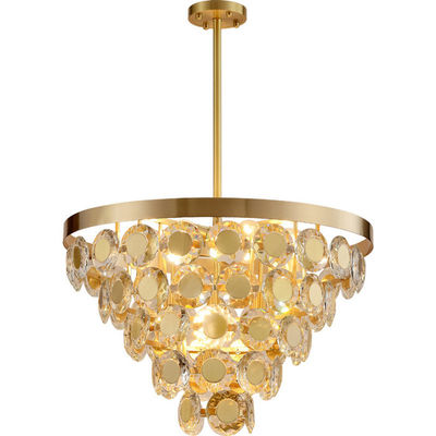 Het binnenlicht van Crystal Chandelier van het Decoratiee14 Gouden Roestvrije staal