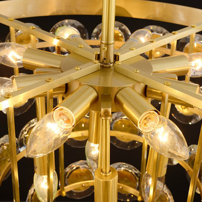Het binnenlicht van Crystal Chandelier van het Decoratiee14 Gouden Roestvrije staal