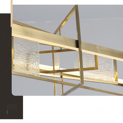 HOOFD Gouden Tan Hardware Plating + het Acryl Geometrische Licht van de metaal Moderne Tegenhanger