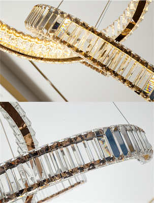 Slaapkamerhal Winkelcomplex Geleid Crystal Pendant Light Dia 50cm