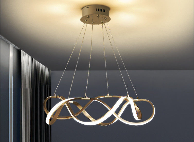 Het acrylijzer Gouden Modern Ring Light van de Lampekapmacht 33w 50w 69w