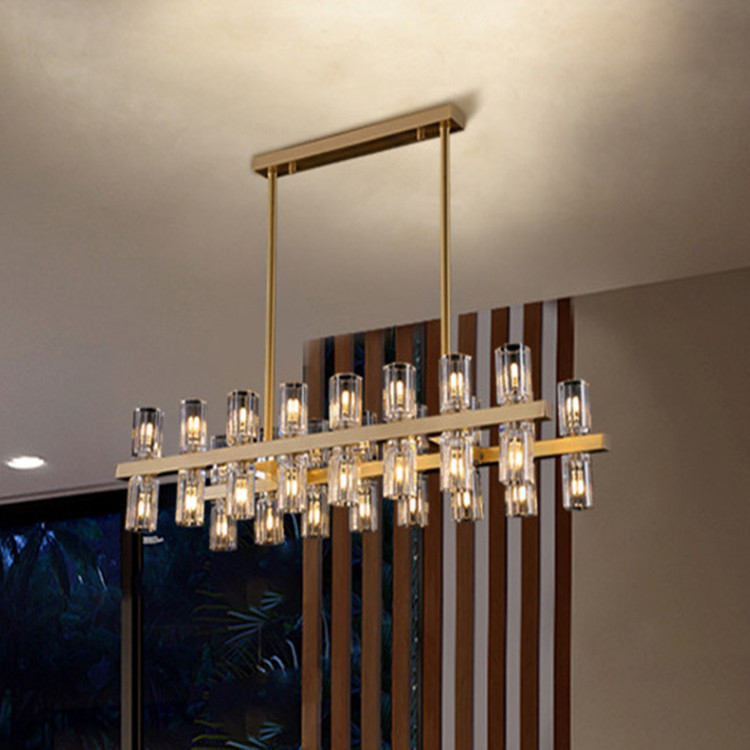 G4 Postmodern Eetkamer Crystal Hanging Lamps Gold Color